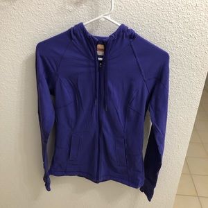 Lucy Power Supplex Lycra Fitted Zip-up Hoodie